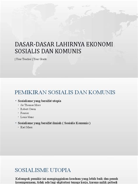 Dasar Dasar Lahirnya Ekonomi Sosialis Dan Komunis Pdf