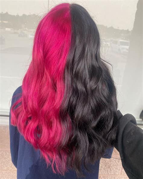 8 Ways To Color Your Hair Half Pink Half Black