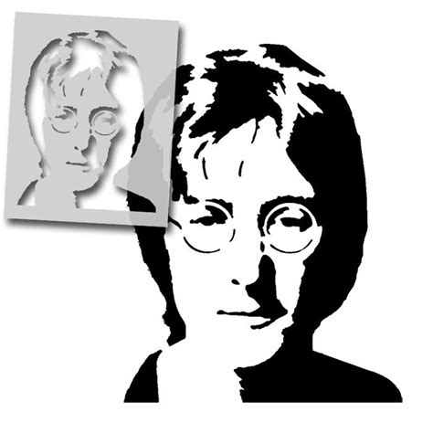 John Lennon Stencil Art And Decor Stencil Paint Walls Etsy Israel