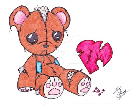 Teddy Broken Heart Svg Stitch Bear Clipart Heart Broken Teddy Bear