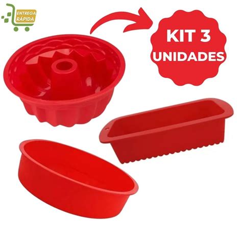 Kit Formas Silicone De P O Bolo Pudim Assadeira Airfryer Forno