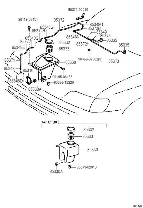 Front Washer Motor Pump Assembly Autoparts Toyota