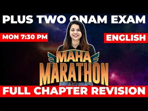 Plus Two English Onam Exam Maha Marathon Full Chapter Revision