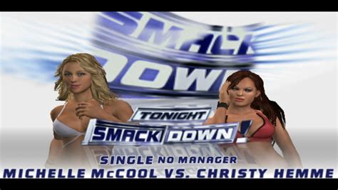 Smackdown Vs RAW 2006 PS2 Michelle McCool Vs Christy Hemme Single