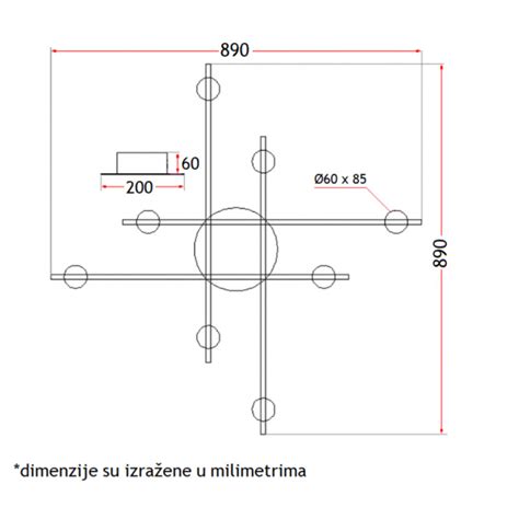 PLAFONSKA SVETILJKA VESTA 379 CRNAHOME LIGHT Rasveta