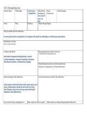 Drug Cards Docx Lfcc Nursing Drug Card Generic Name Trade Name