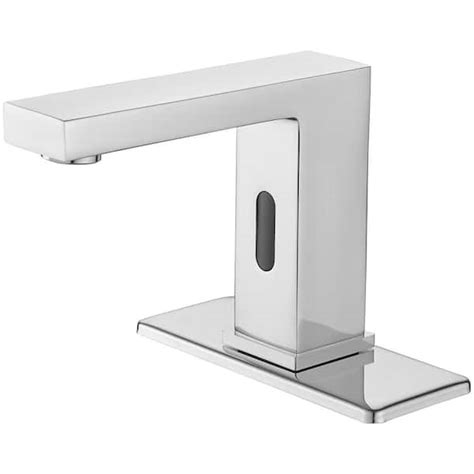 Bwe Automatic Sensor Touchless Bathroom Sink Faucet With Deck Plate In