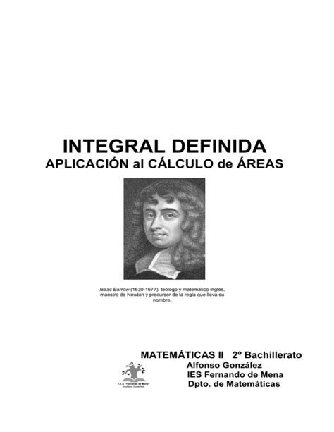 Integral Definida Página Web De Alfonso González