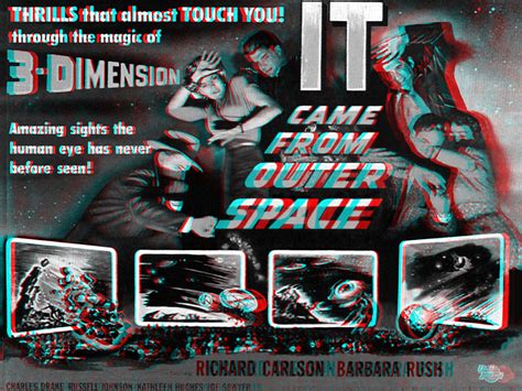 It Came From Outer Space 3d Wide Movie Poster 1953 Anaglyph A