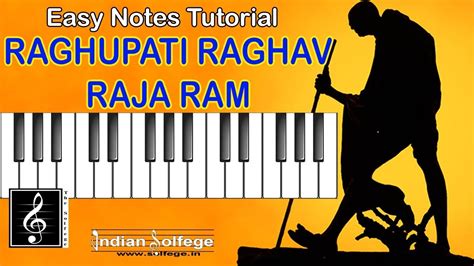 How To Play Raghupati Raghav Raja Ram Piano Easy Notes Gandhi