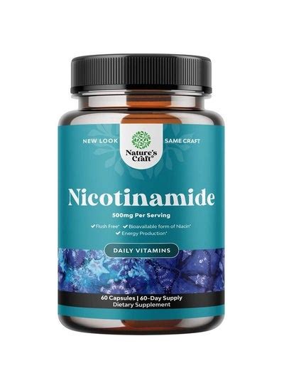 Vitamin B3 Nicotinamide 500mg Capsules Mitochondrial Energy And