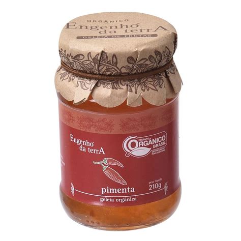 Geleia de pimenta dedo de moça orgânica Engenho da Terra 210g Engenho