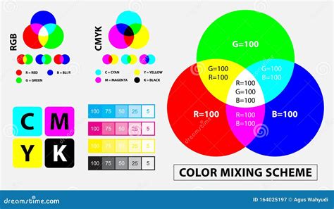 Esquema De Mistura De Cores Ou Conceito De Calibra O Do Ensaio De