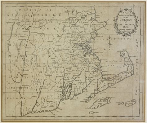 Map Antique Map A New And Accurate Map Of The Colony Of Massachusetts Bay Rafael Osona