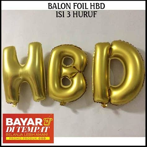 Balon Foil Set Hbd Balon Ulang Tahun Hbd Huruf Lazada Indonesia