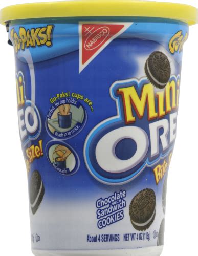 Oreo Mini Bite Size Chocolate Sandwich Cookies Go Paks 4 Oz Kroger