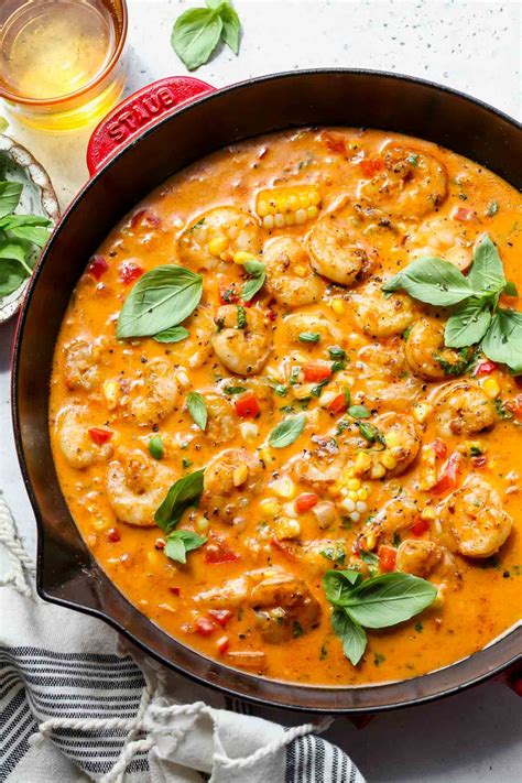 Creamy Coconut Shrimp Skillet - Dishing Out Health