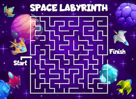 Le Labyrinthe Du Labyrinthe Spatial Aide Les Vaisseaux Spatiaux à