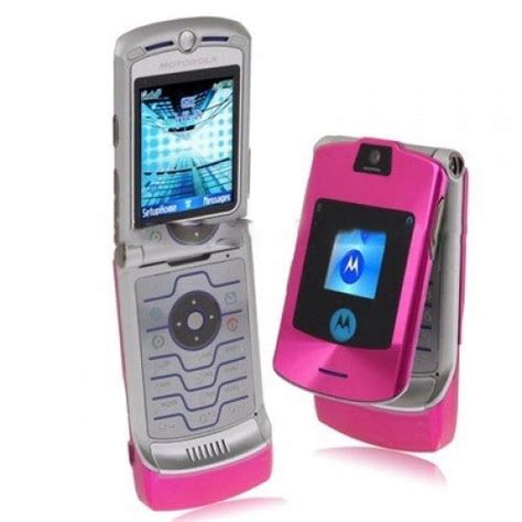 Motorola Razr V3i Mobile In Hot Pink Fully Unlocked Except 3 Uk