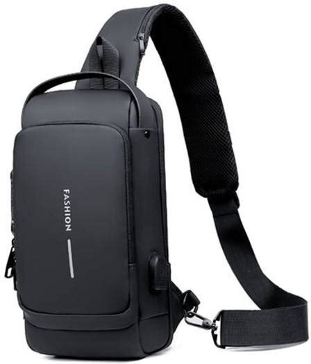 Solid USB Charging Port Sling Anti-Theft Shoulder Bag