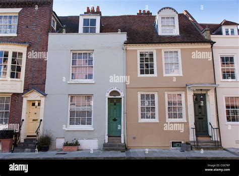 18th century houses in Lombard Street, Old Portsmouth, England Stock Photo - Alamy