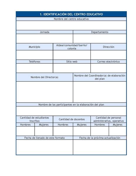 Archivo Formatos Para Elaborar El Plan Escolar De Respuesta Pdf CNB