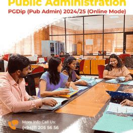 Postgraduate Diploma In Public Administration PGDip Pub Admin 2025