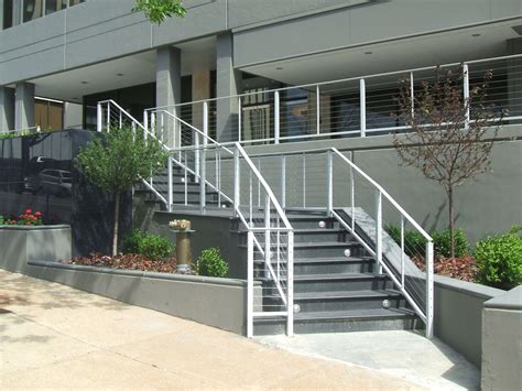 Hand Crafted Powder Coated Aluminum Railing With Stainless Cable Infill By Foreman Fabricators