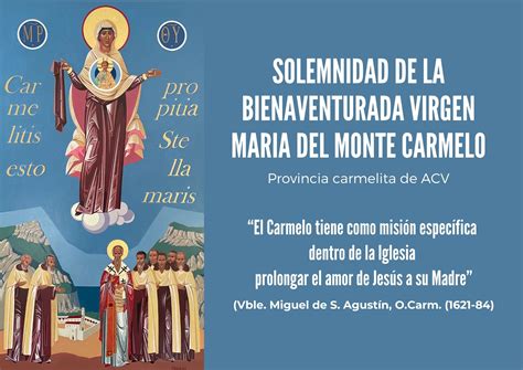 Felicitaci N Prior Provincial Solemnidad De La Virgen Del Carmen