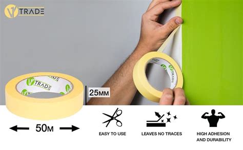 V1 Trade Masking Tape Painters Tape 25 Mm X 50 M Universally