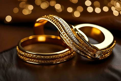 gold wedding rings hd wallpaper. AI-Generated 30056728 Stock Photo at ...