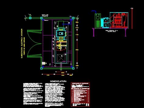 Subestacion Electrica En Autocad Librer A Cad