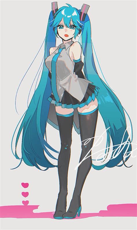 初音ミク「初音ミクのイラストだけで興味を持ってくれる方へ届け いつも同じイラストで申し訳」ぺっちーのイラスト