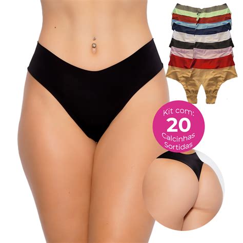 Kit Calcinhas Fio Dental Corte A Laser Sem Costura N O Marca Na Roupa Lingerie Modelo Tanga