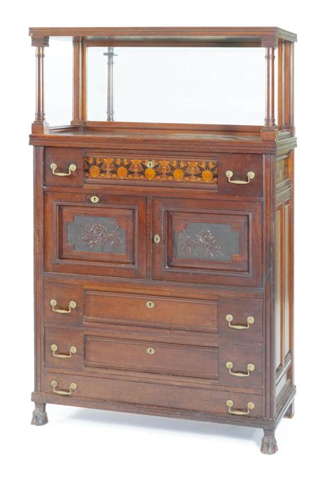 Lot Cabinet Attributed To Herter Brothers In Solid Cherry With Cherry