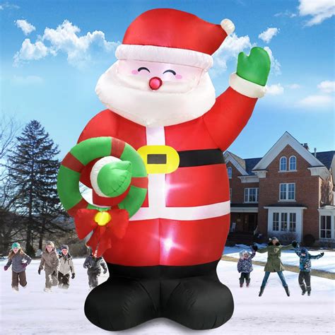 Danxilu 12 Ft Giant Christmas Inflatable Santa Outdoor Yard Decorations