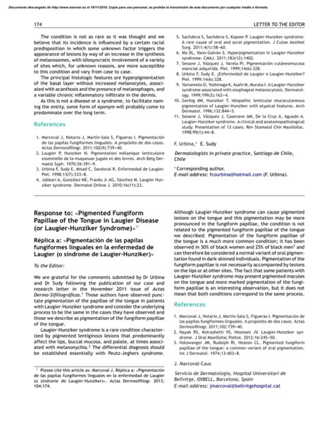 Response To Pigmented Fungiform Papillae Of The Tongue In