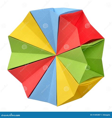 Origami polyhedron stock image. Image of green, modular - 41445487