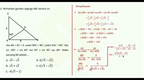 Soal Dan Pembahasan Trigonometri Dasar Bagian Youtube