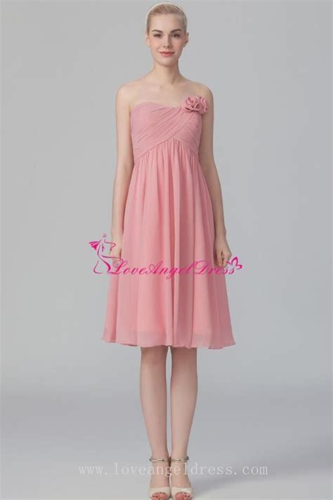 A Line Strapless Empire Waist Summer Wedding Guests Dresses For Bridesmaid Bridesmaid Dresses