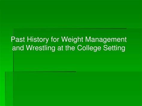 Ppt High School And College Wrestling Nwca Weight Management Program Powerpoint Presentation