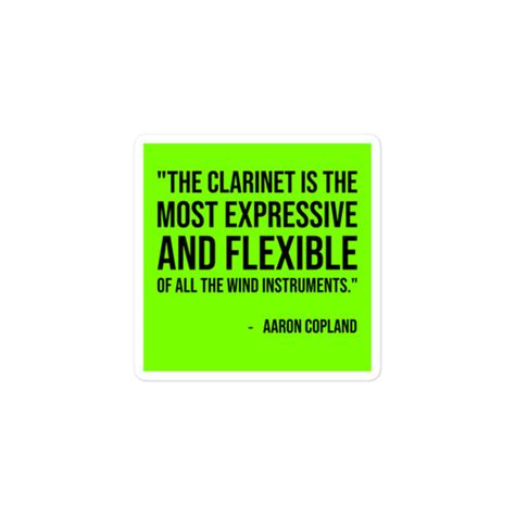 Copland Quote Stickers | Clever Clarinetist | Kansas City