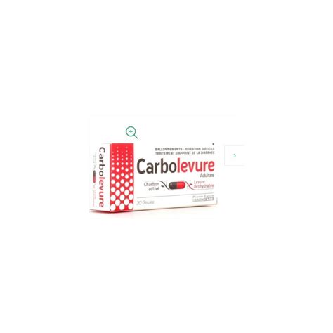 Carbolevure 30 gélules Pharmacie Agnes Praden