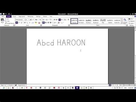 Dotted line font in microsoft word - horartof