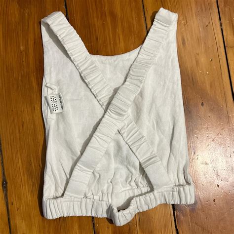 Glassons Women S White Crop Top Depop