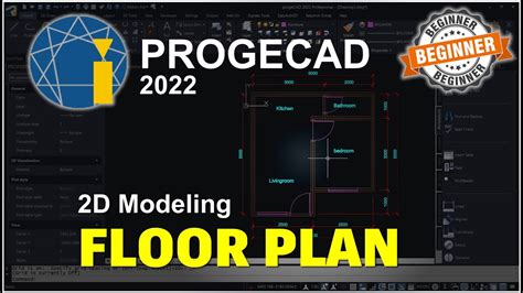 Progecad D Drafting Floor Plan Tutorial For Beginner Youtube