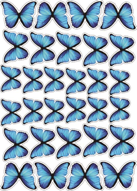 Blue Butterflies For Cake Toppers And More