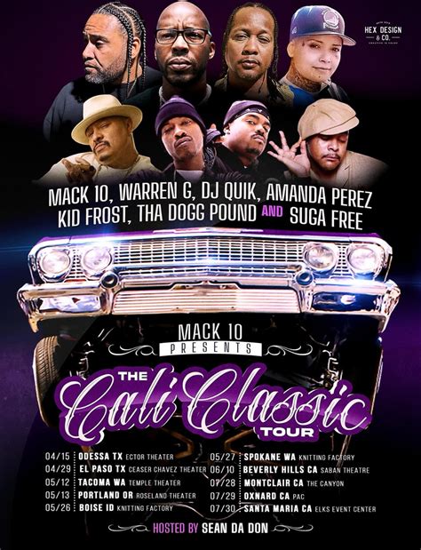 Confirmed “cali Classic Tour” Dates