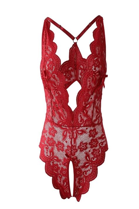 Lenjerie Erotica Body Sexy Cu Decupaj La Spate Ml 1062 Rosu L Intl