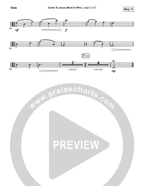 Come To Jesus Rest In Him Viola Sheet Music PDF Keith Kristyn